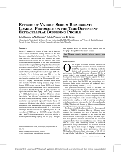 effects of various sodium bicarbonate loading protocols on the time