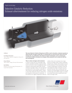 Selective Catalytic Reduction: Exhaust aftertreatment