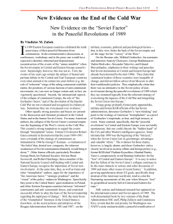New Evidence on the End of the Cold War