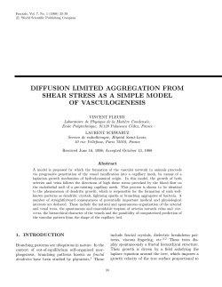 diffusion limited aggregation from shear stress as a simple
