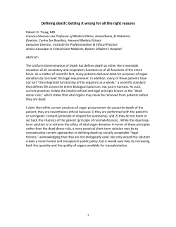 Defining Death: Getting It Wrong for All the Right Reasons