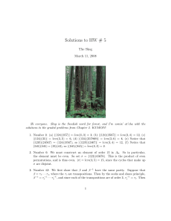 Solutions to HW # 5 - CSUSB Math home page