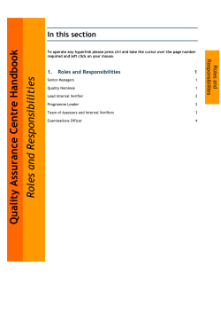 Roles Responsibilities Chapter