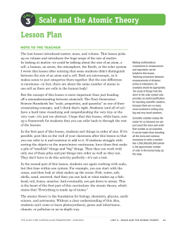 Scale and the Atomic Theory 3 Lesson Plan