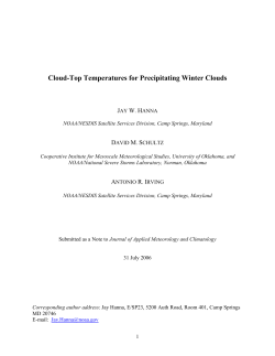 Cloud-Top Temperatures for Precipitating Winter Clouds