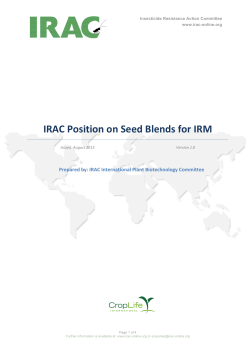 Seed Blends for IRM - CropLife International