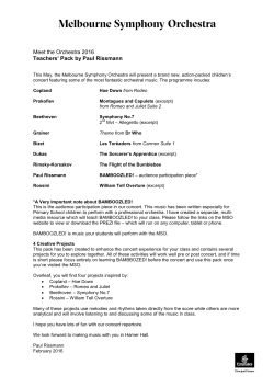 Meet the Orchestra 2016 Teachers` Pack by Paul Rissmann