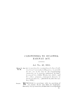 Canowindra to Eugowra Railway Act 1915 No 48