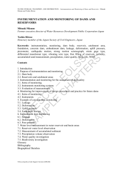 Instrumentation and Monitoring of Dams and Reservoirs