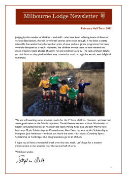 February Half Term 2013 Judging by the