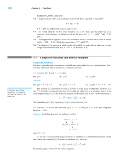 128 4&ndash;3 Composite Functions and Inverse Functions
