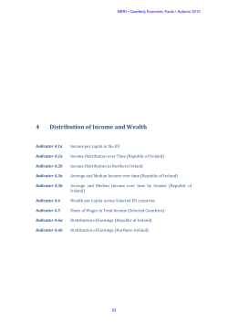 Distribution of Income and Wealth - Nevin Economic Research Institute