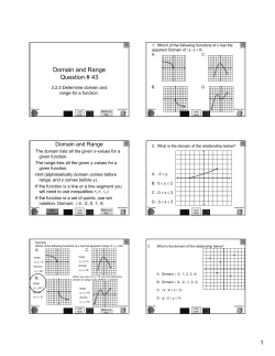 Domain and Range Question # 43