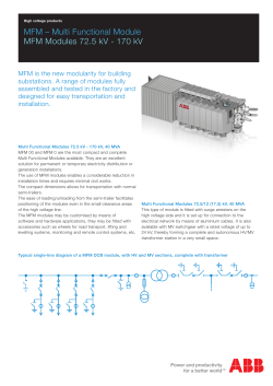 MFM &ndash; Multi Functional Module MFM Modules 72.5 kV