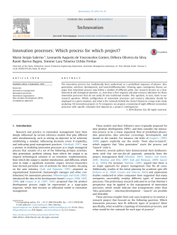 Innovation processes: Which process for which