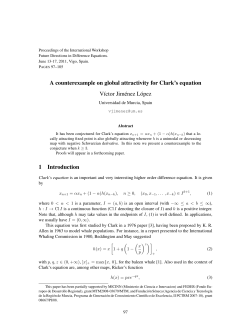 A counterexample on global attractivity for Clark`s equation Vıctor