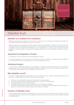Gibraltar Trusts - Fiduciary Group
