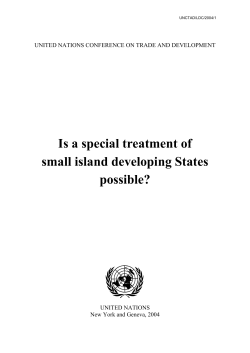 Is a special treatment of small island developing States