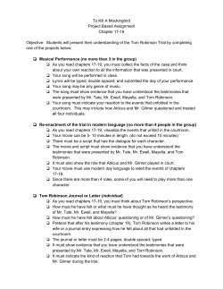 To Kill A Mockingbird Project Based Assignment Chapter 17