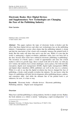 Electronic Books: How Digital Devices and Supplementary New