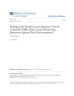 Slotting in the Retail Grocery Business: Does It