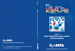 UsefUl pharmaceUtical market research terms and