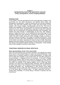Chapter 1 REPRESENTING WAR IN THE NINETEENTH CENTURY