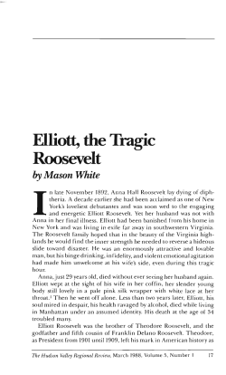 Elliott, the Tragic Roosevelt - The Hudson River Valley Institute