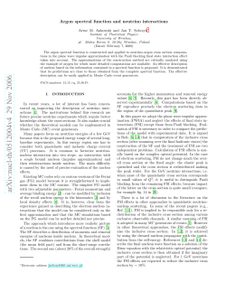 Argon spectral function and neutrino interactions