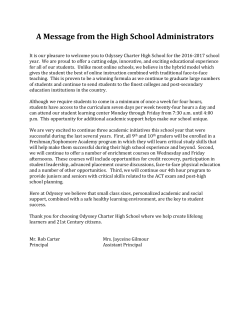 HS Student - Odyssey Charter Schools