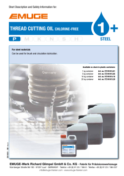 thread cutting oil chlorine-free - EMUGE