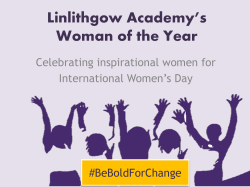 Linlithgow Academy`s Woman of the Year