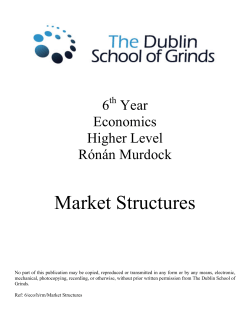 Market Structures - The Dublin School of Grinds