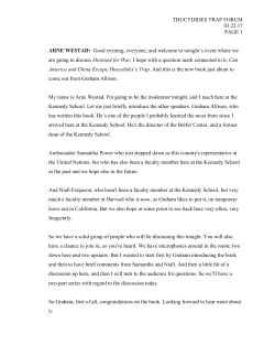 Thucydides`s Trap Forum Transcript - March 22, 2017