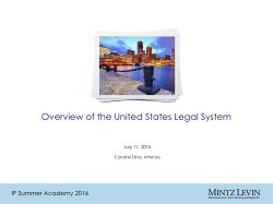 Overview of the United States Legal System
