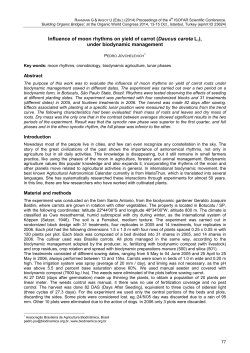 Influence of moon rhythms on yield of carrot