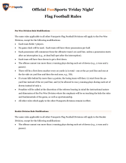 Official FunSports `Friday Night` Flag Football Rules