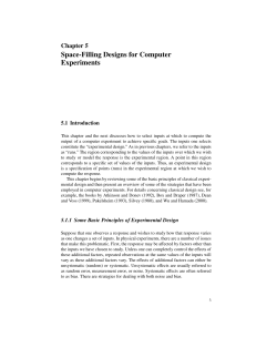 Space-Filling Designs for Computer Experiments