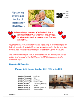 Upcoming Events of Interest