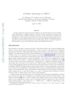 ab Plane Anisotropy in YBCO