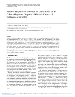 Absolute Magnitude Calibration for Giants Based on the Colour
