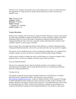 Freedom`s Song - Pathways to Freedom