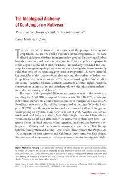 The Ideological Alchemy of Contemporary Nativism