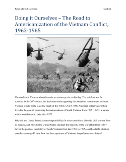 Doing it Ourselves &ndash; The Road to Americanization of the Vietnam