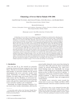 Climatology of Severe Hail in Finland: 1930–2006