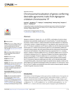 Chromosomal localization of genes conferring desirable agronomic