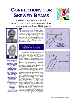 connections for skewed beams