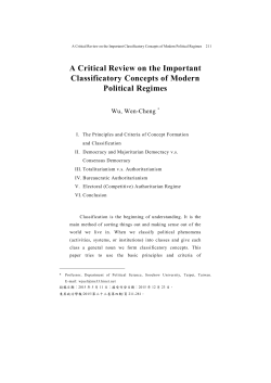 A Critical Review on the Important Classificatory
