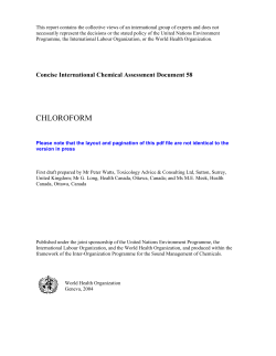chloroform - World Health Organization