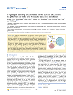&pi;-Hydrogen Bonding of Aromatics on the Surface of Aerosols